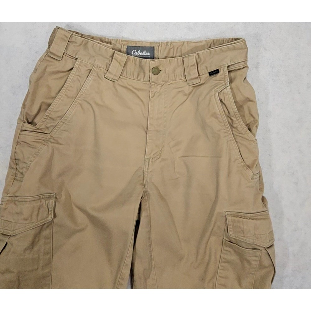 Cabelas Cargo Pants Mens 32X29 30 Tactical Utility Khaki Beige Relaxed Straight - Picture 3 of 12